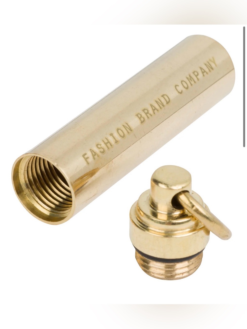 Brass Pill Holder - V